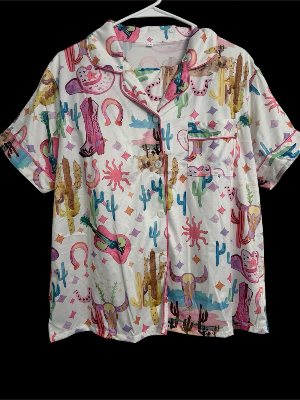 Desert Print Short Sleeve Pajama Set